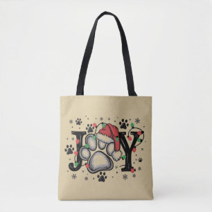 Tote Bag Idées-cadeaux de Noël Paw Joy pour maman de chien 