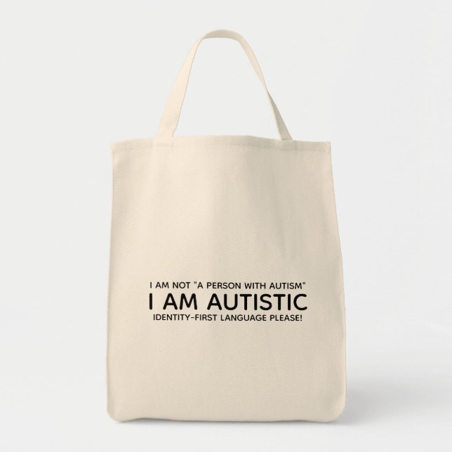 Tote Bag Identity-First Autistic (Devant)