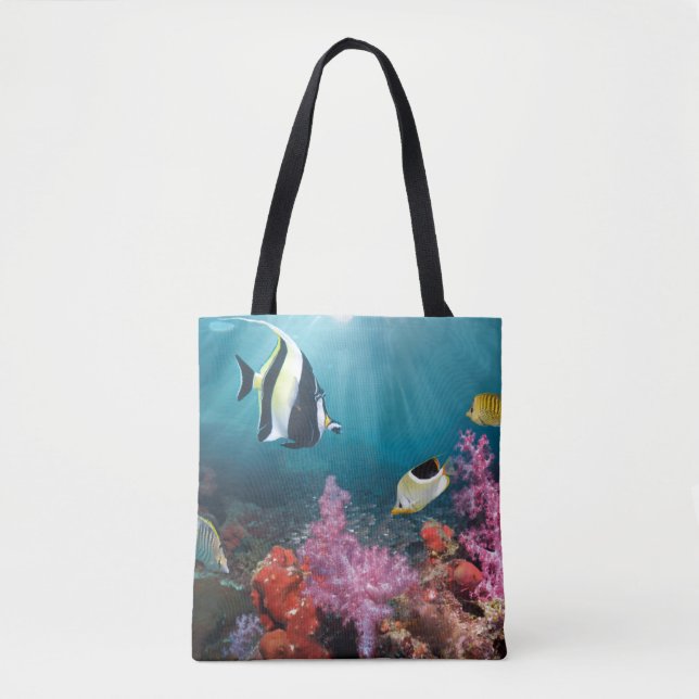 Tote Bag Idole maure du paysage | de récif coralien (Devant)