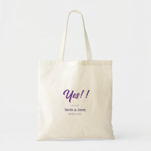 Tote Bag Il a demandé elle a dit oui engagement simple bol