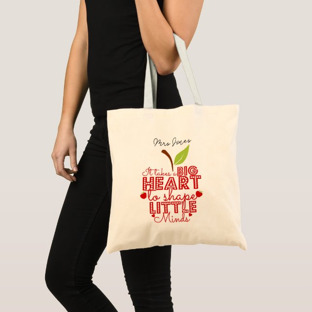 Tote Bag il faut un grand coeur pour former des petits espr (Devant (produit))