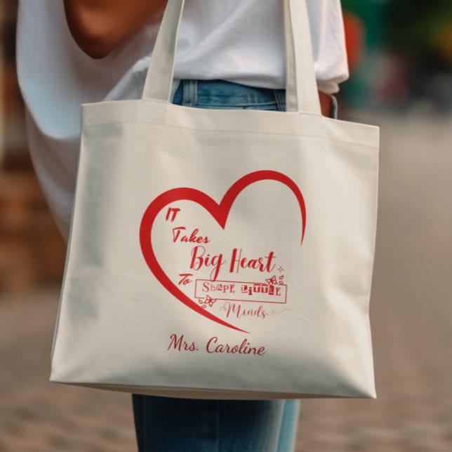 Tote Bag Il Faut Un Grand Coeur Pour Former Les Petits Espr (Créateur téléchargé)