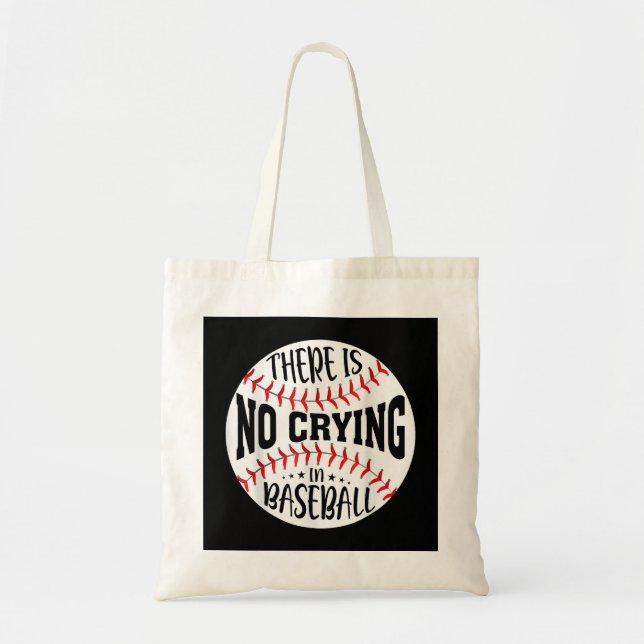 Tote Bag Il N'Y A Pas De Pleurage Au Baseball (Devant)