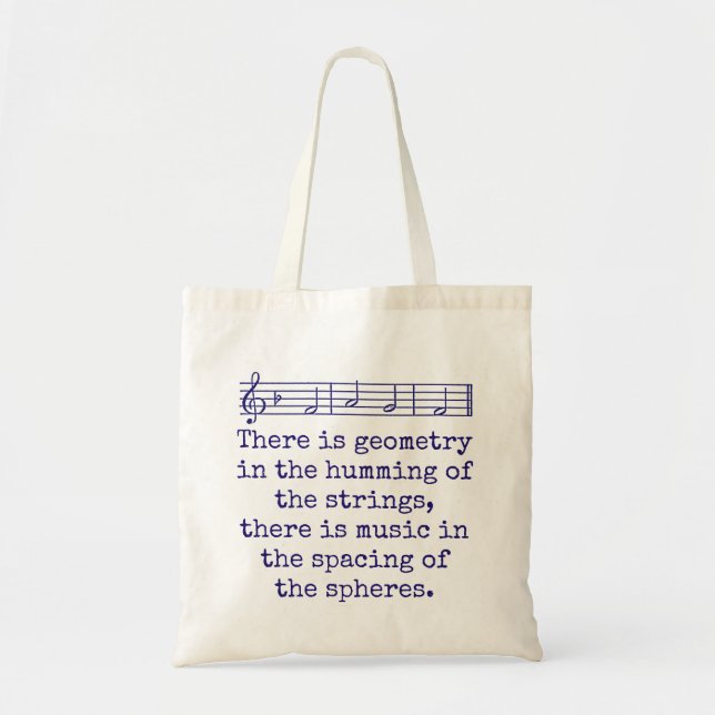 Tote Bag Il y a de la géométrie dans le Humming - Citation  (Devant)