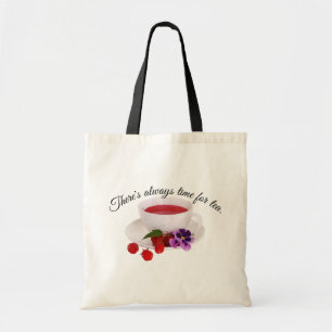 Tote Bag Il y a toujours du temps pour le thé, le thé framb