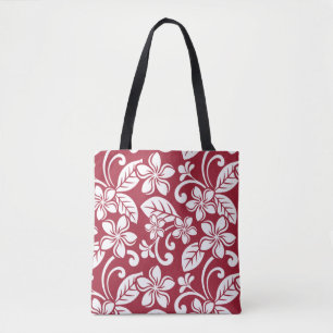 TOTE BAG ÎLE PLUMERIA (ROUGE CARDINAL)