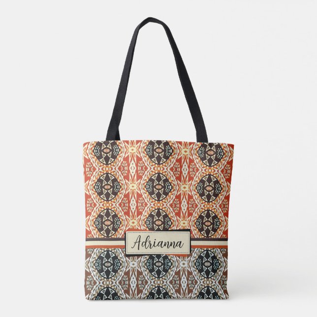 Tote Bag Île Tribale Tons Terre  (Dos)