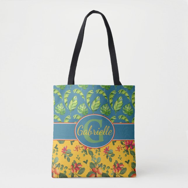 Tote Bag Île tropicale personnalisée (Devant)