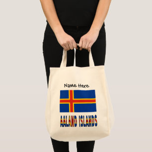 Tote Bag Îles Åland Ålander Drapeau Personnalisé