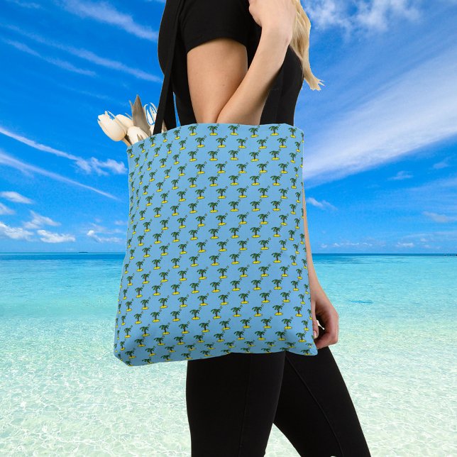Tote Bag Îles au design de palmiers. Dames (Créateur téléchargé)