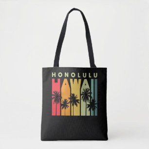 Tote Bag Îles Souvenir Vintage Honolulu Hawaii