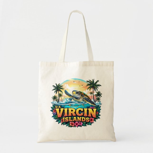 Tote Bag Îles Vierges américaines Caraïbes (Devant)