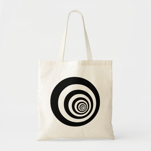 Tote Bag Illusion Optique Hypnotique Cercles Concentrés (Devant)