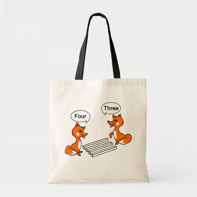 Tote Bag Illusion optique Trick Fox (Devant)
