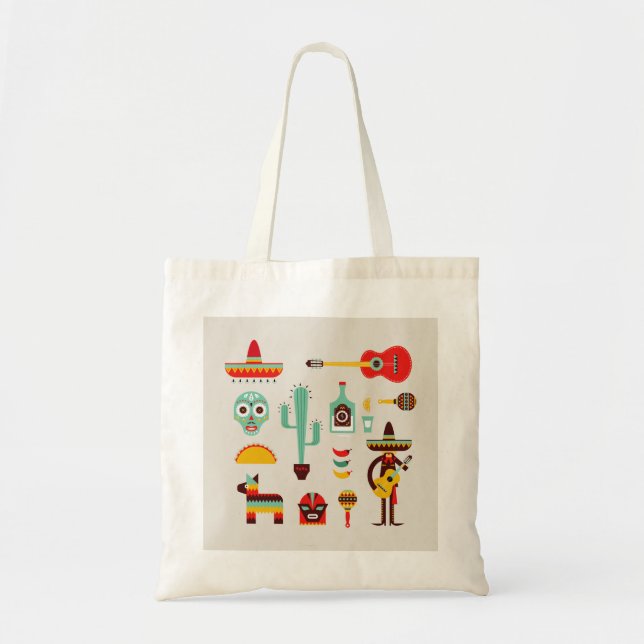 Tote Bag Illusions culturelles mexicaines (Devant)