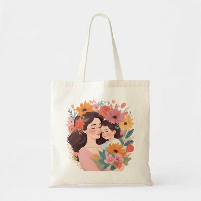 Tote Bag Illustrateur de la Fête des mères (Devant)