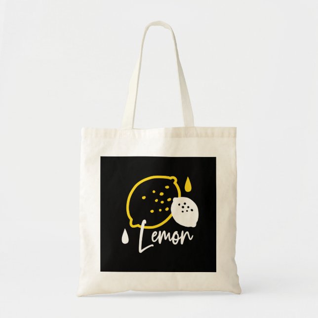 Tote Bag Illustration Abstraite au citron - Art des agrumes (Devant)