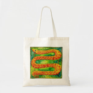 Tote Bag Illustration aquarelle de serpent à motifs