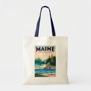 Tote Bag Illustration artistique de phare du Maine pour voy