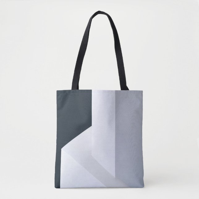 Tote Bag Illustration blanche, noire et grise (Devant)