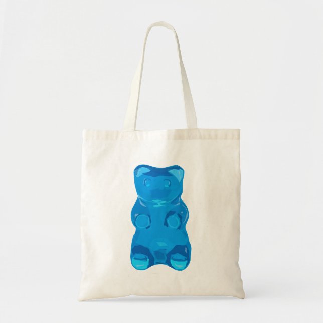 Tote Bag Illustration bleue de Gummybear (Devant)
