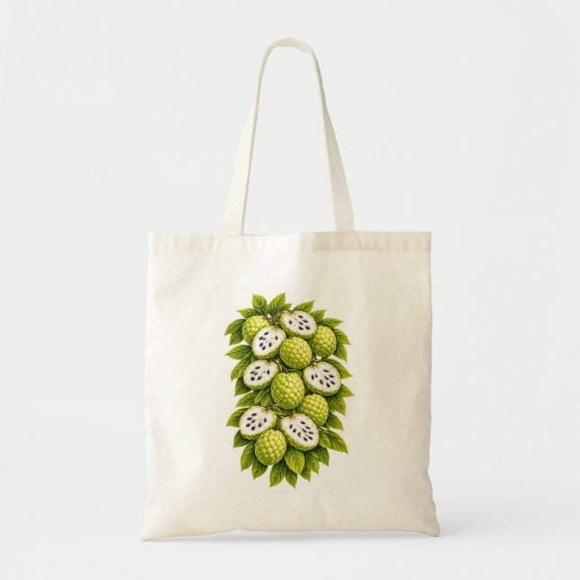 Tote Bag Illustration botanique de fruit d'Annona tropical (Devant)