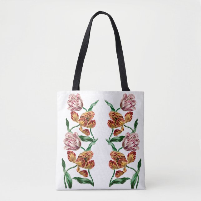 Tote Bag Illustration botanique de la tulipe vintage (Devant)