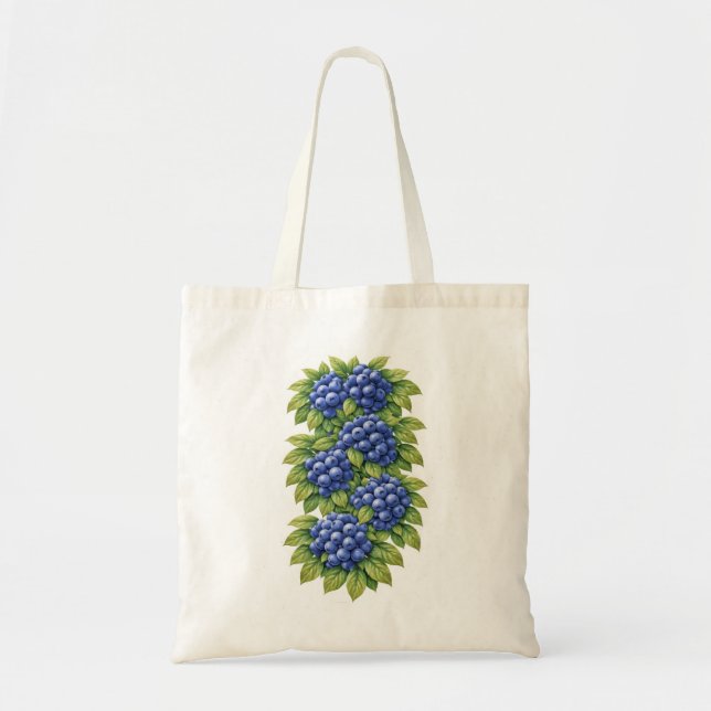 Tote Bag Illustration botanique de myrtille (Devant)