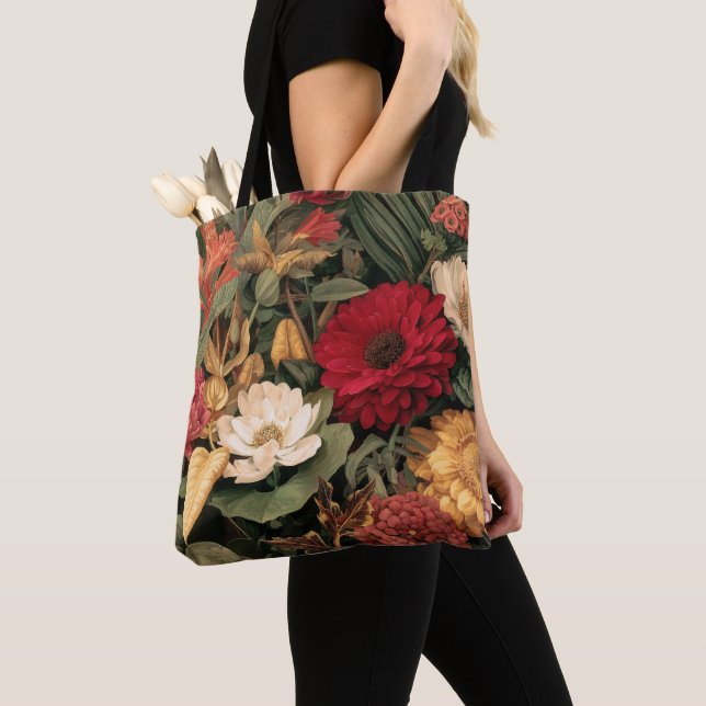 Tote Bag Illustration botanique vintage (De près)