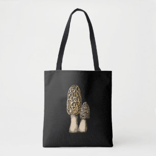 Tote Bag Illustration botanique Vintage de Morel Mushroom