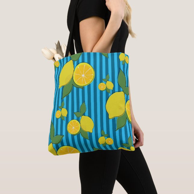 Tote Bag Illustration citrons (De près)