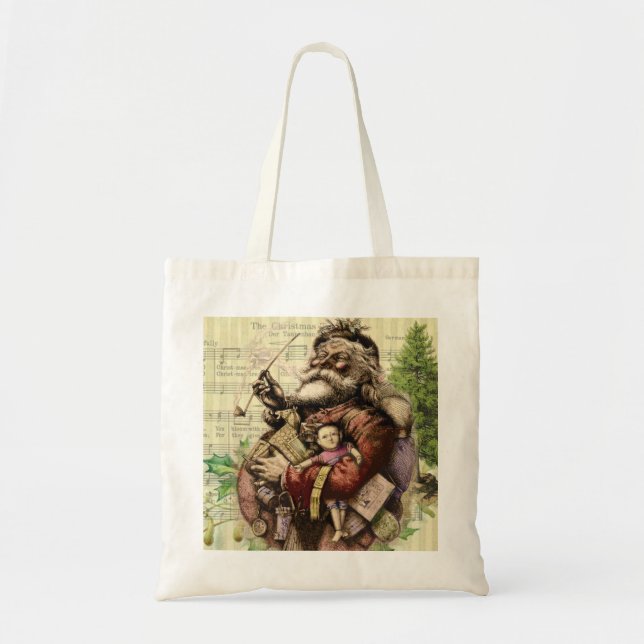 Tote Bag Illustration classique de Thomas Nast du Père Noël (Devant)