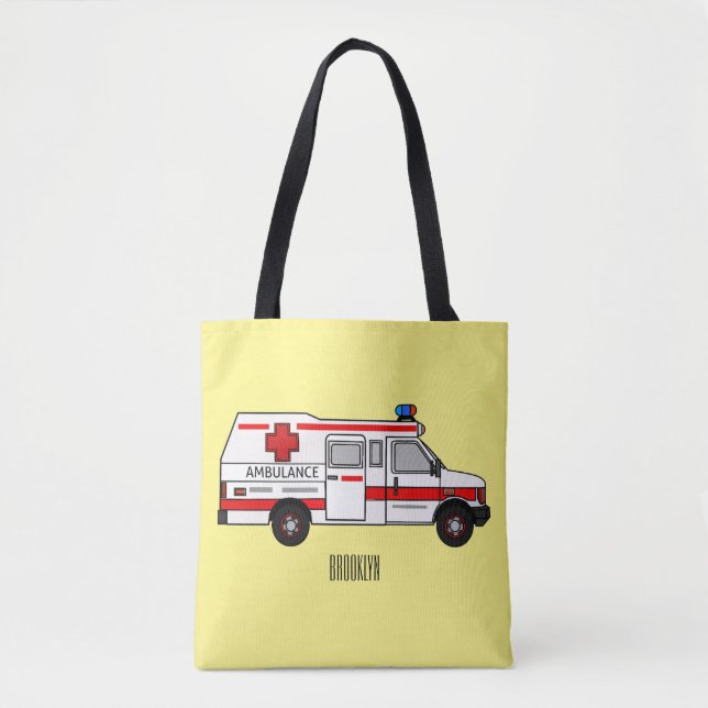 Tote Bag Illustration d'ambulance (Devant)