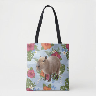 Tote Bag Illustration d'animal de capybara aquarelle mignon