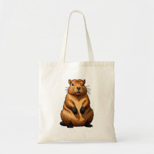 Tote Bag Illustration d'animal de rongeur de Capybara migno