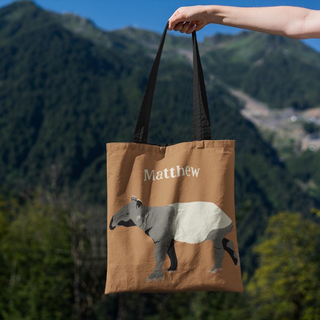 Tote Bag Illustration d'animal Tapir Malais ou Asiatique (Créateur téléchargé)