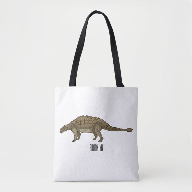 Tote Bag Illustration d'Ankylosaurus (Devant)