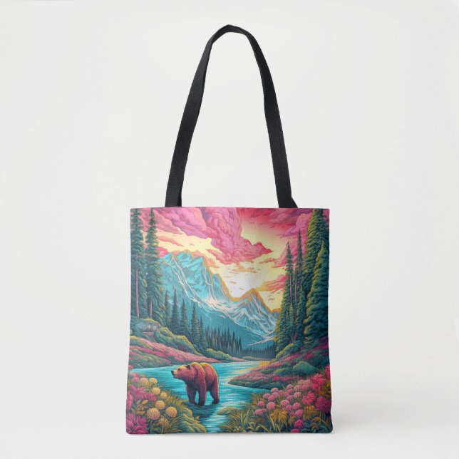 Tote Bag Illustration dans la nature sauvage (Devant)