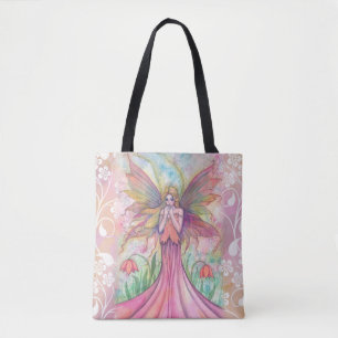 Tote Bag Illustration d'art fantastique de la fée rose de f