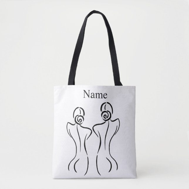 Tote Bag Illustration d'art féminin Thunder_Cove (Devant)