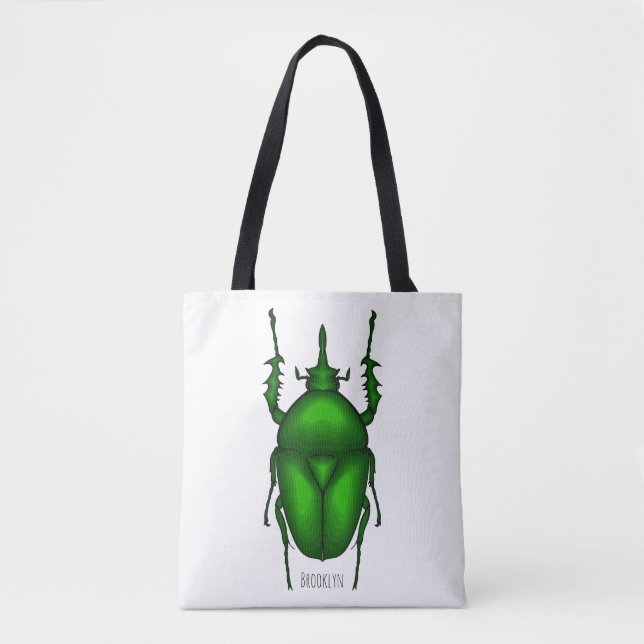 Tote Bag Illustration de bug Mecynorhina torquata (Devant)