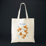 Tote Bag Illustration de caricature de poisson rouge orange<br><div class="desc">Ce design amusant présente des caractéristiques de poisson rouge orange vif. Le tout dans un joyeux style de dessin animé !</div>