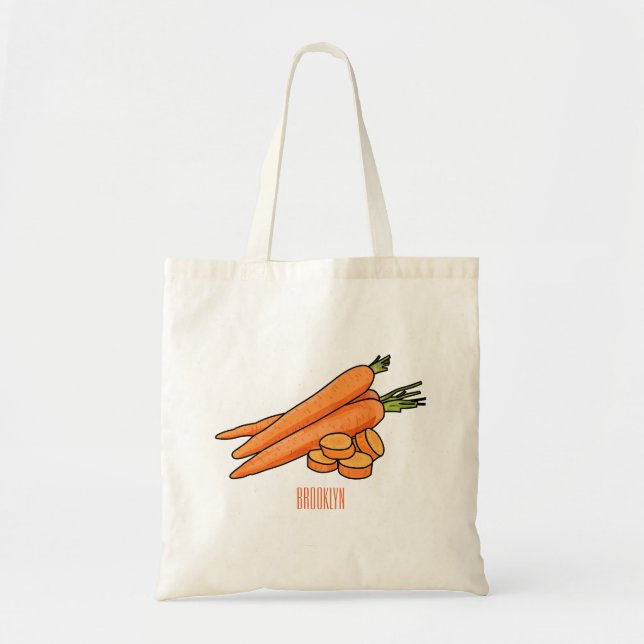 Tote Bag Illustration de carotte (Devant)