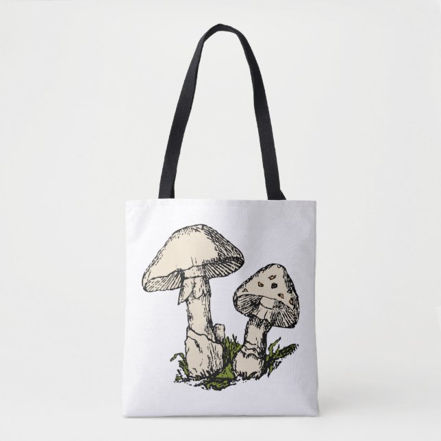 Tote Bag Illustration de champignon (Devant)