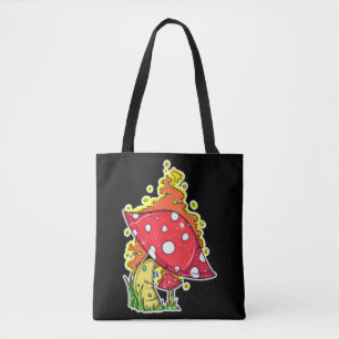 Tote Bag Illustration de champignon psychédélique flamboyan