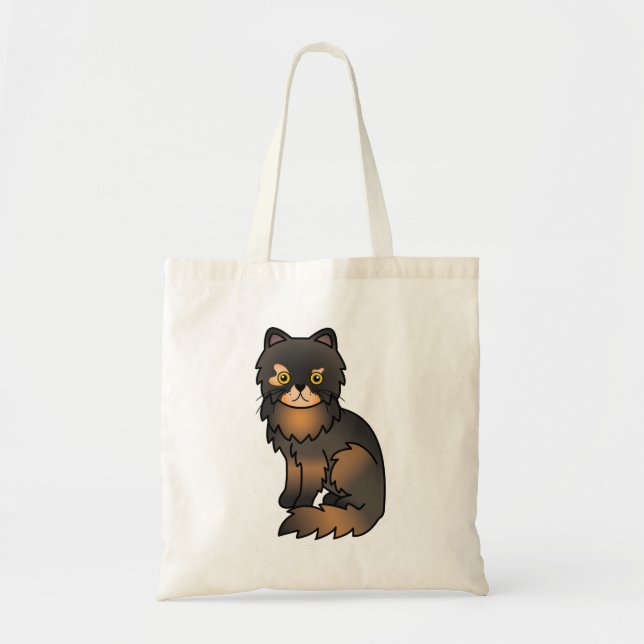 Tote Bag Illustration de chat de dessin animé mignon Persan (Devant)