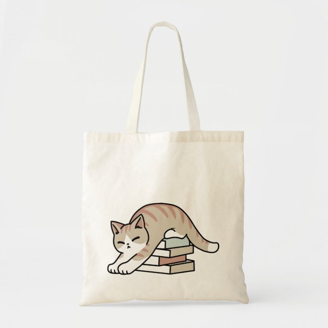 Tote Bag Illustration de chat Lover - Curled Up & Cosy (Devant)