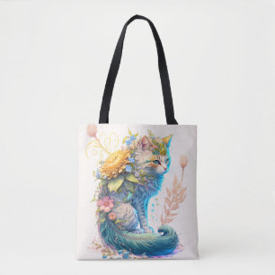Tote Bag Illustration de chat mignonne majestic Kitty
