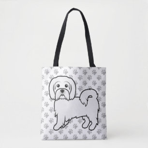 Tote Bag Illustration de chien de dessin animé mignon Coton