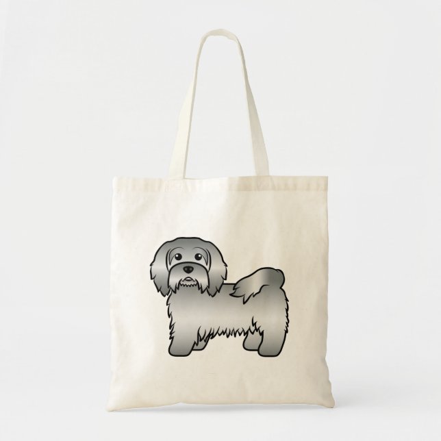 Tote Bag Illustration de chien de dessin animé mignon Havan (Devant)